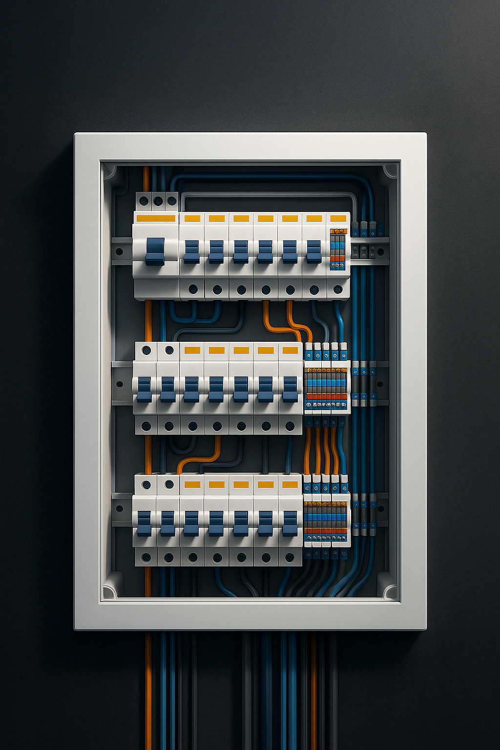 Nowoczesna rozdzielnia, elektryka